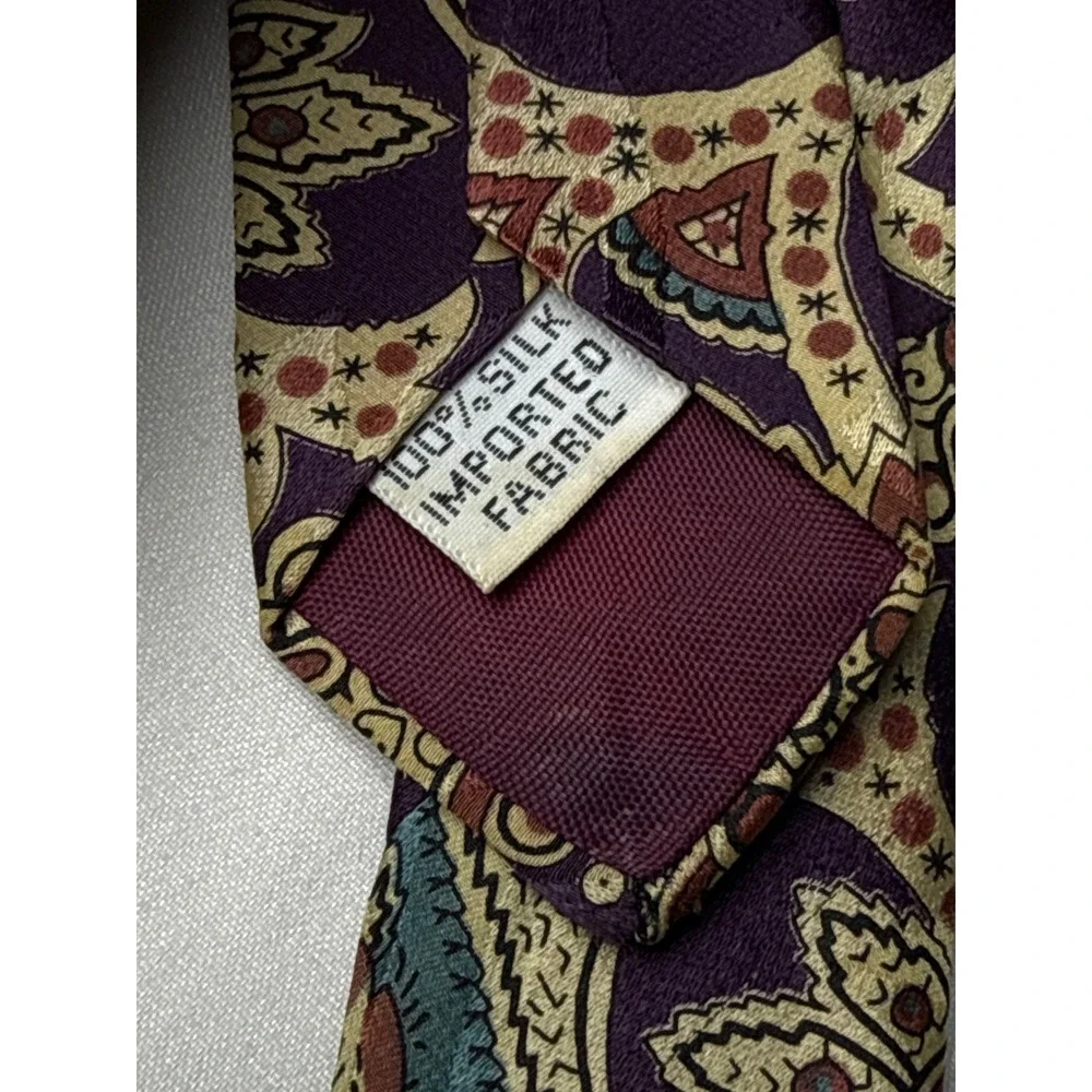 Evan Picone Silk‎ Paisley Purple Men's Necktie